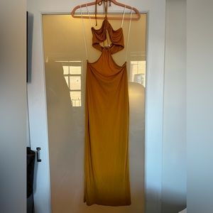 Elegant Mustard Maxi Dress